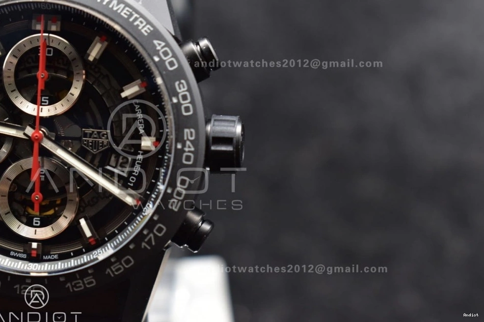 XF Ceramic Cal. 45mm Carrera Full 01 A Elegant 535 Blk HEUER 0714